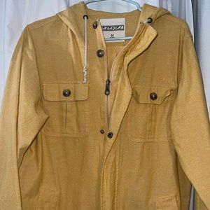Ezekiel Mustard Yellow Marigold Hooded Jacket Cotton Womens